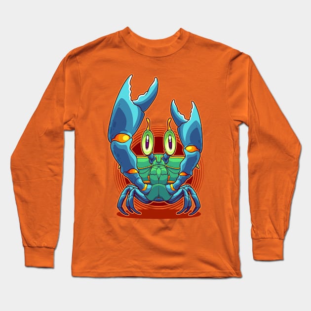 Crabby Long Sleeve T-Shirt by ArtisticDyslexia